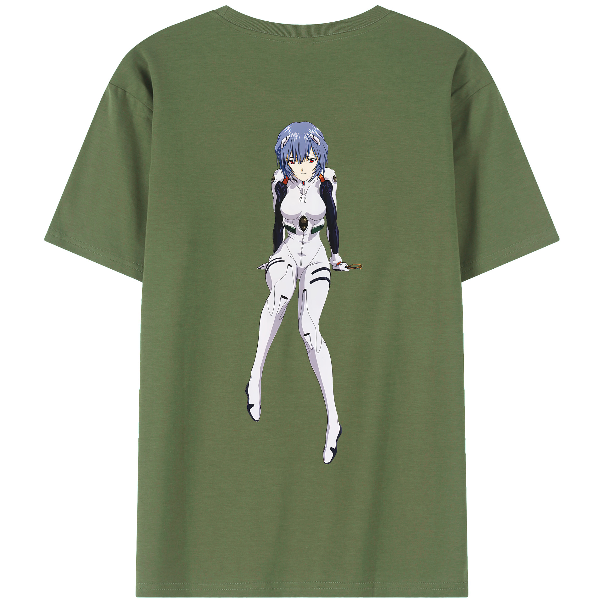 （画像用） EVA 新世紀エヴァンゲリオン 綿100％ メンズ半袖Tシャツ（バックプリント） 通気性